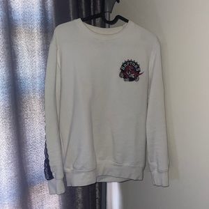 Toronto Raptors white crew neck